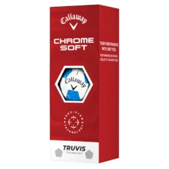 Callaway Chrome Soft Truvis Golf Balls -GolfGearHub Callaway 2022 Chrome Soft Truvis Golf Balls White Blue Yellow 4
