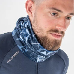 Galvin Green Dragan Insula Golf Snood -GolfGearHub Galvin Green Dragan Snood Navy Blue Bell White 3