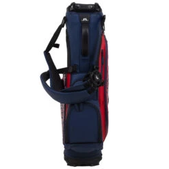 J.Lindeberg Play ST Golf Stand Bag -GolfGearHub J Lindeberg Play ST Golf Stand Bag Swirl Red JL Navy Barbados Cherry 3