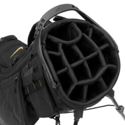 Nike Air Hybrid 2 Golf Stand Bag -GolfGearHub Nike Air Hybrid 2 Golf Stand Bag Black Black University Gold 3