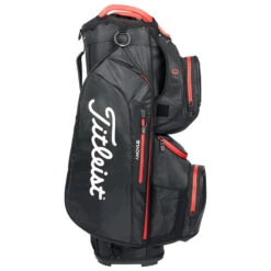 Titleist StaDry 15 Golf Cart Bag 5 Titleist StaDry 15 Golf Cart Bag -GolfGearHub Titleist 2022 Cart 15 Stadry Bag Black Black Red 3