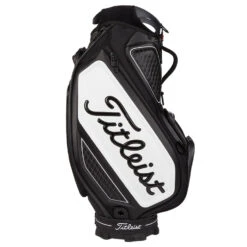 Titleist Golf Tour Staff Bag 8 Titleist Golf Tour Staff Bag -GolfGearHub Titleist 2022 Golf Tour Staff Bag Black White 3
