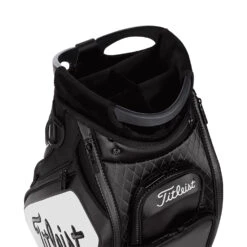Titleist Golf Tour Staff Bag 11 Titleist Golf Tour Staff Bag -GolfGearHub Titleist 2022 Golf Tour Staff Bag Black White 6