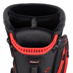 Titleist Players 4 Carbon Golf Stand Bag -GolfGearHub Titleist 2022 Players 4 Carbon Stand Bag Black Black Red 4