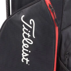 Titleist Players 4 Carbon Golf Stand Bag -GolfGearHub Titleist 2022 Players 4 Carbon Stand Bag Black Black Red 5