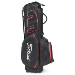 Titleist Players 5 StaDry Golf Stand Bag -GolfGearHub Titleist 2023 Players 5 Stadry Stand Bag Black Black Red 3