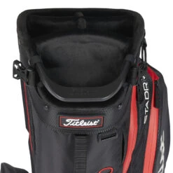 Titleist Players 5 StaDry Golf Stand Bag -GolfGearHub Titleist 2023 Players 5 Stadry Stand Bag Black Black Red 4