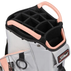 Titleist Cart 14 Lightweight Golf Cart Bag -GolfGearHub Titleist Cart 14 Lightweight Golf Cart Bag Grey Peach 4