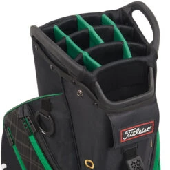 Titleist Cart 14 SE Shamrock Golf Cart Bag 9 Titleist Cart 14 SE Shamrock Golf Cart Bag -GolfGearHub Titleist Cart 14 Shamrock Golf Cart Bag Black Green 4